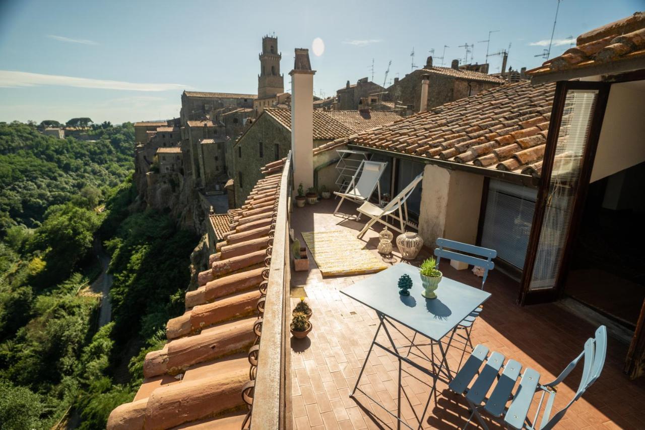 Le Antiche Viste Lejlighed Pitigliano Eksteriør billede