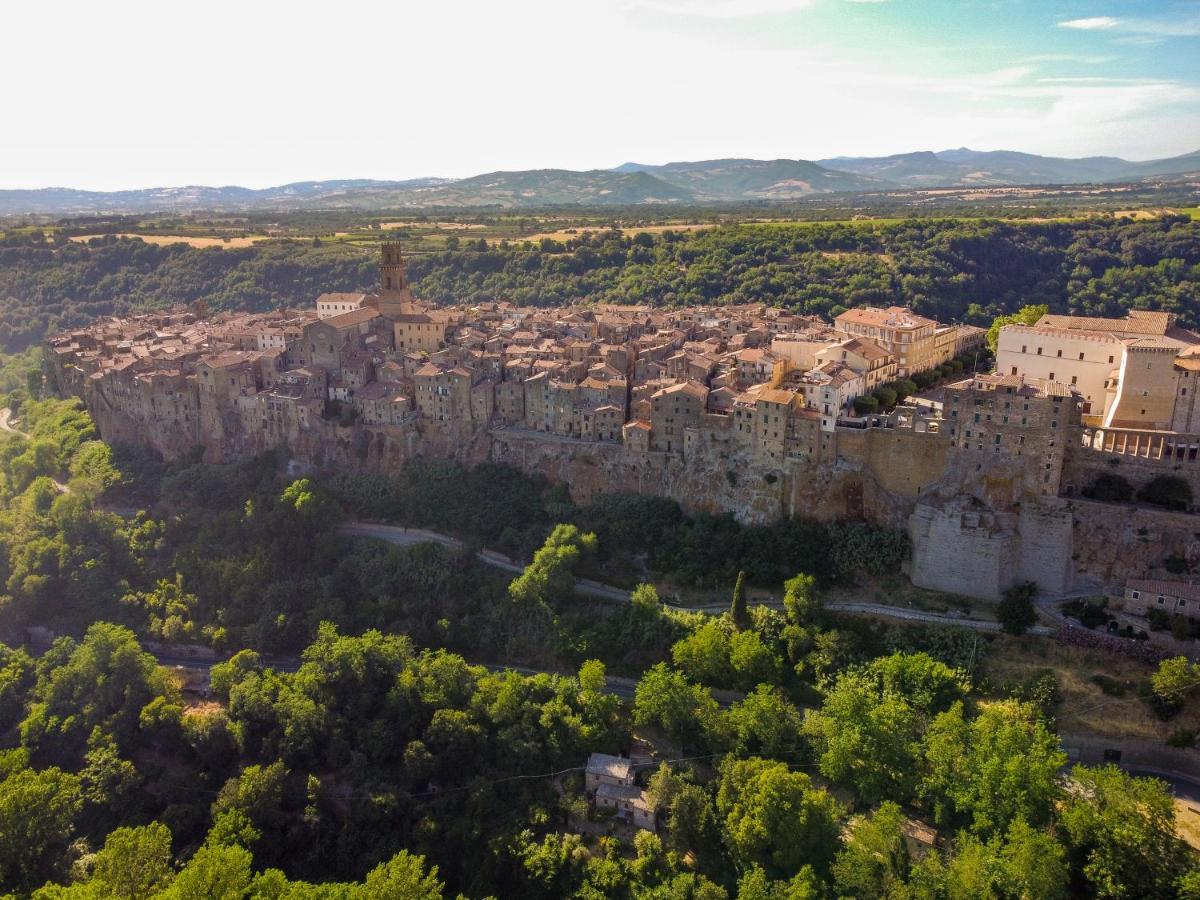 Le Antiche Viste Lejlighed Pitigliano Eksteriør billede